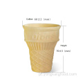 Cone de sorvete de boca plana